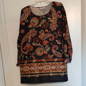 Roaman's Multicolor Paisley Top